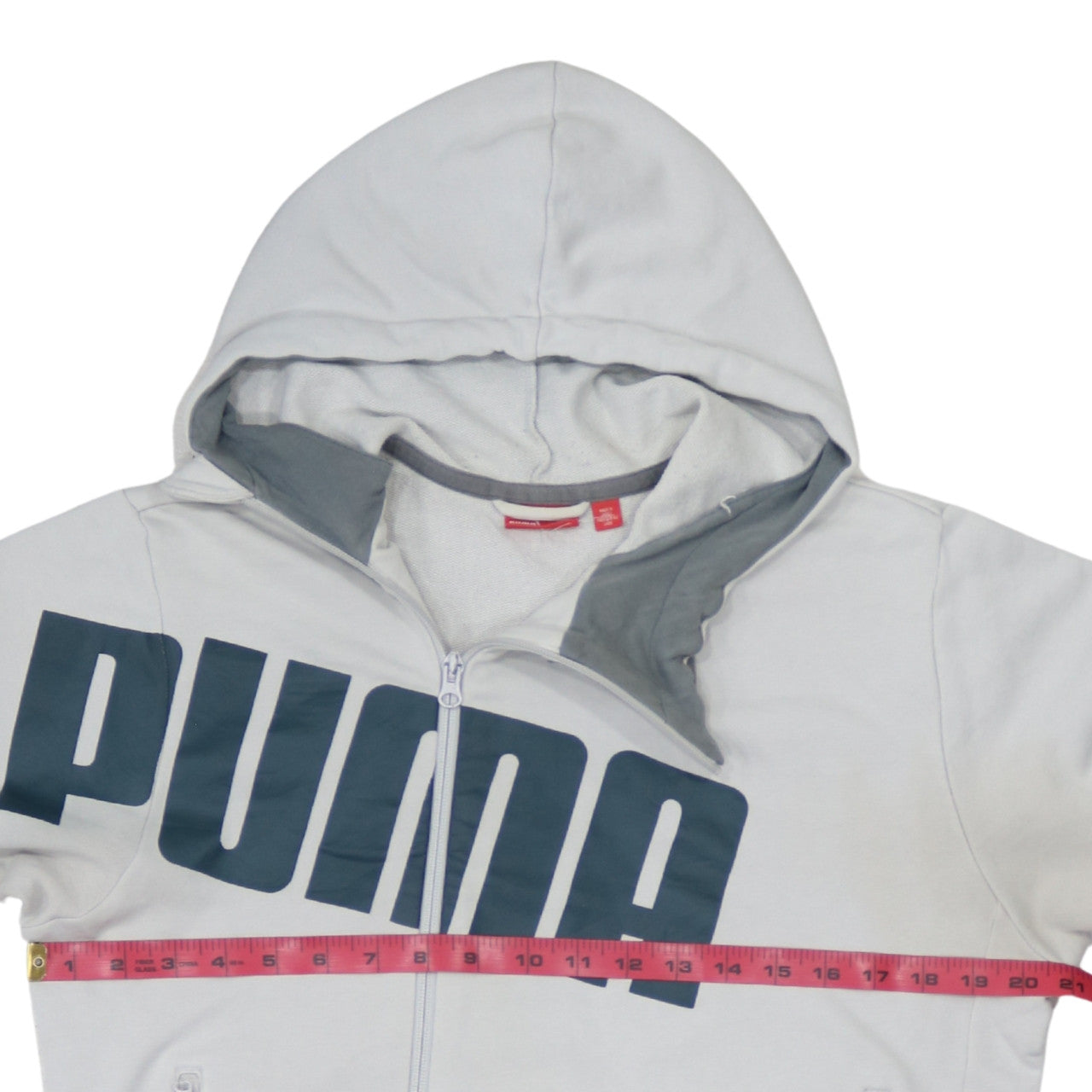 Mens UK Size S PUMA White Full Zip Hoodie