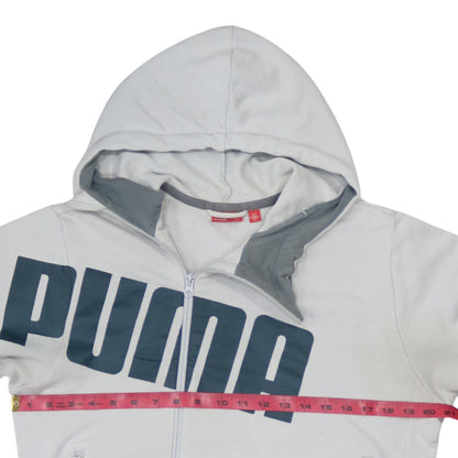 Mens UK Size S PUMA White Full Zip Hoodie