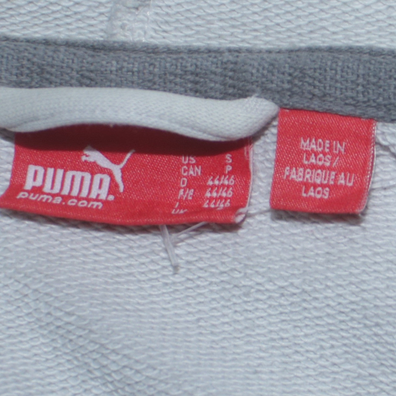 Mens UK Size S PUMA White Full Zip Hoodie