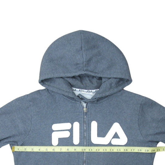Womens UK Size 14 FILA Blue Full Zip Hoodie