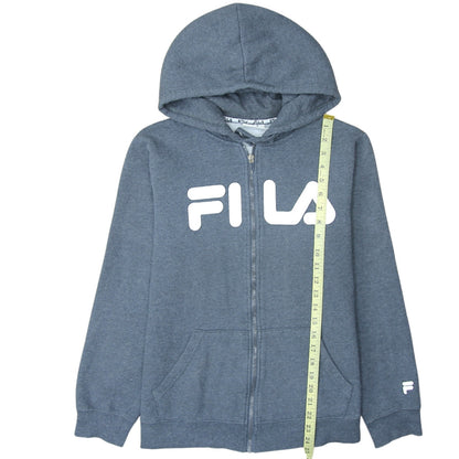 Womens UK Size 14 FILA Blue Full Zip Hoodie