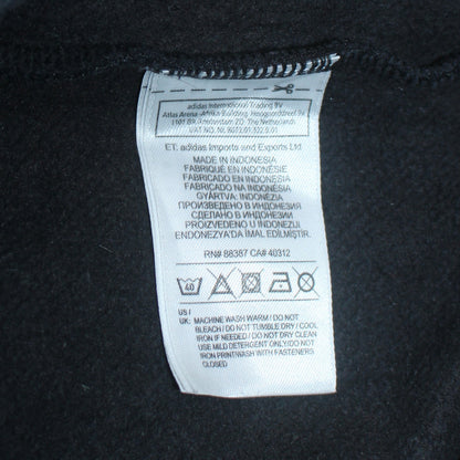 Adidas Boys Black Red Full Zip Fleece Hoodie 13-14 Years