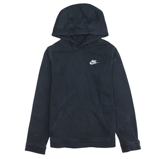Nike Boys Black XL Pullover Hoodie with Embroidered Logo