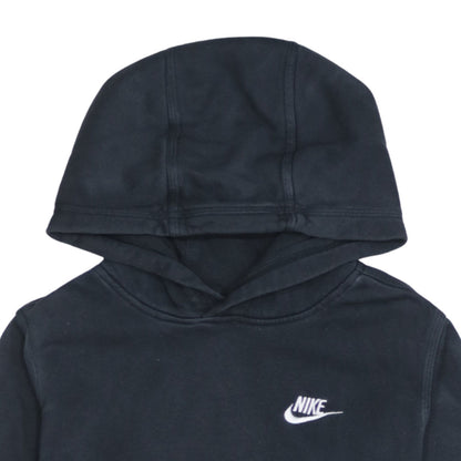 Nike Boys Black XL Pullover Hoodie with Embroidered Logo