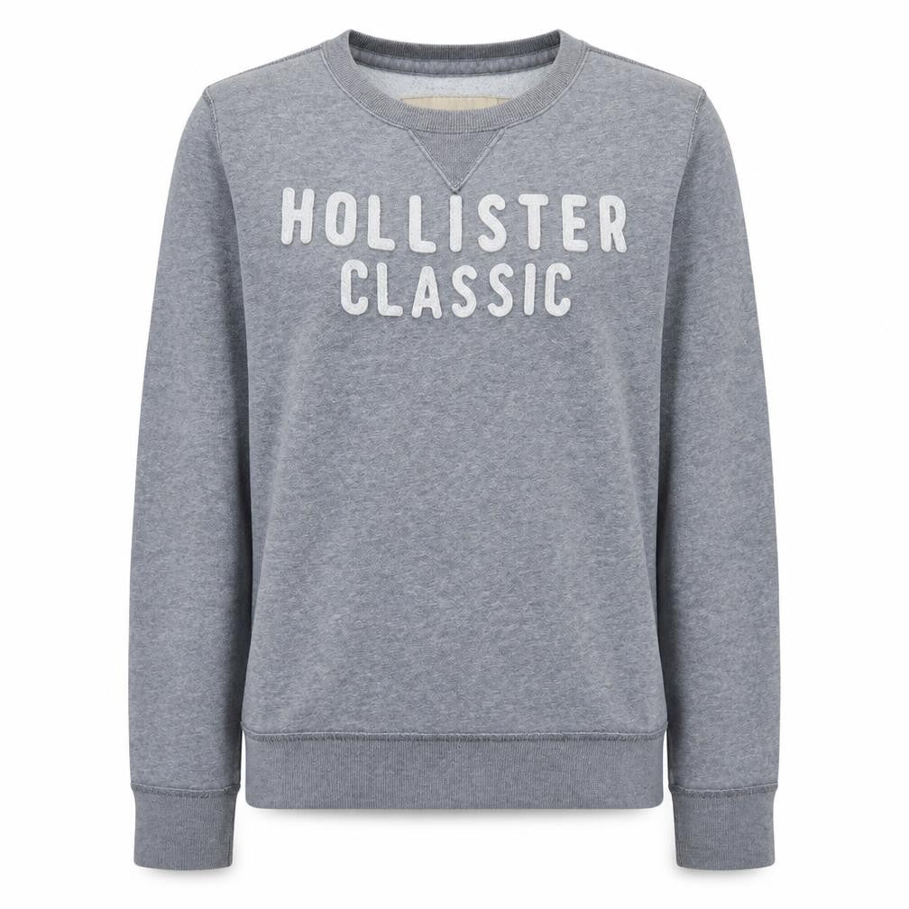 Womens UK Size XL Hollister Grey Pullover Sweatshirt