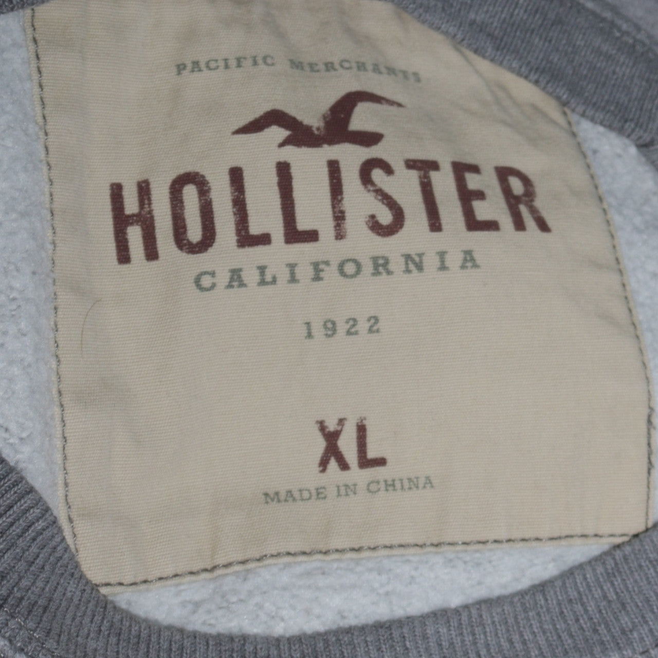 Womens UK Size XL Hollister Grey Pullover Sweatshirt