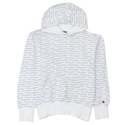 Womens UK Size S Champion White Pullover Hoodie