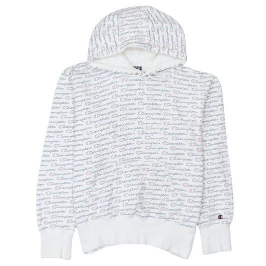 Womens UK Size S Champion White Pullover Hoodie