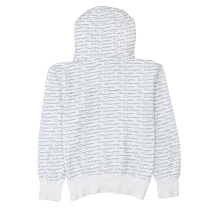 Womens UK Size S Champion White Pullover Hoodie