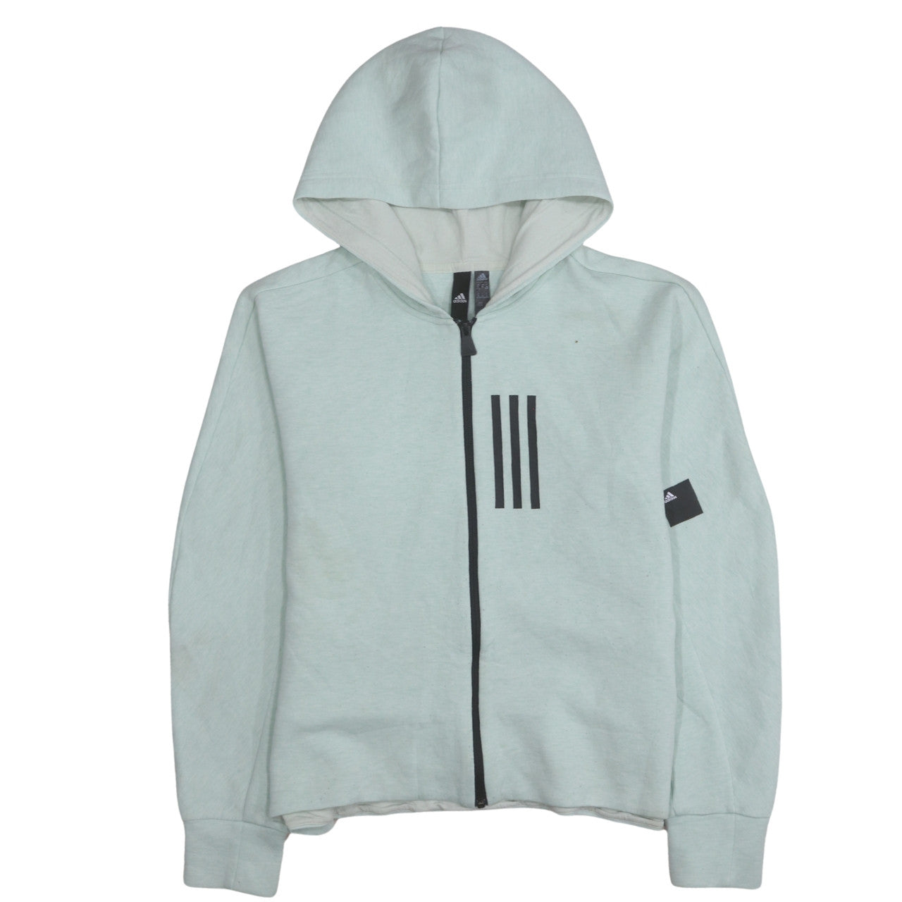 Womens UK Size XL adidas Grey Full Zip Hoodie