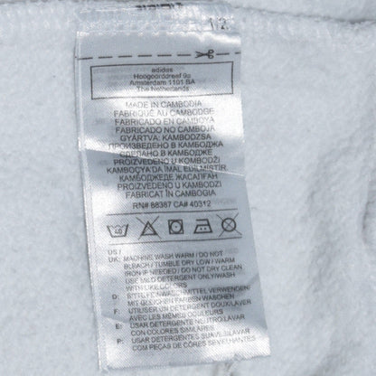 Mens UK Size L adidas White Pullover Hoodie
