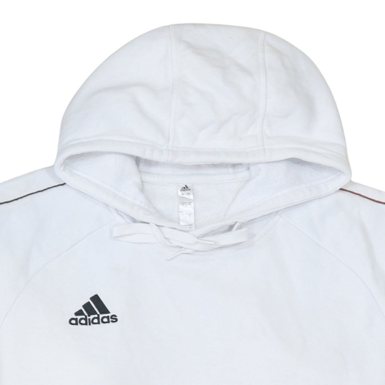 Mens UK Size L adidas White Pullover Hoodie
