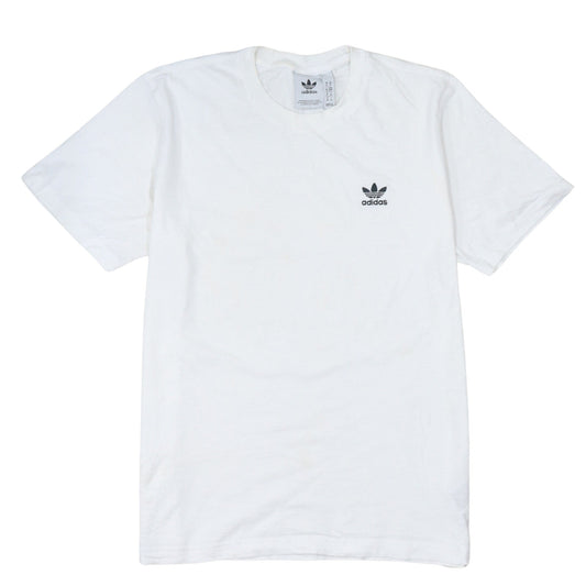 Adidas Men’s White Cotton Trefoil Logo Regular Fit T-Shirt M