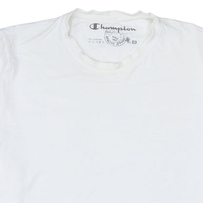 Champion Men's White XXL Crew Neck Cotton T-Shirt