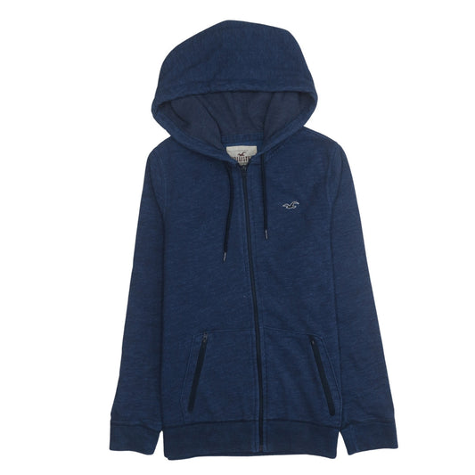 Mens UK Size S Hollister Blue Full Zip Hoodie