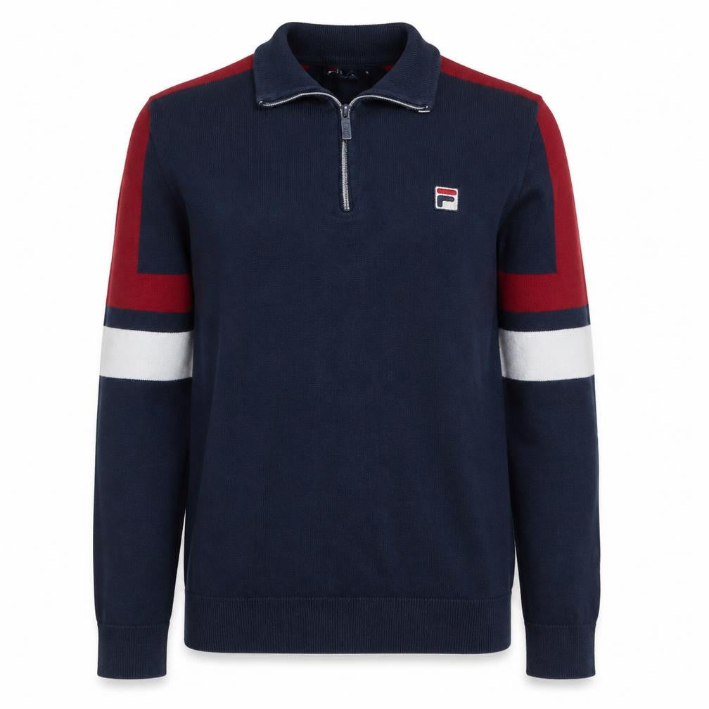 Mens UK Size S FILA Blue Henley Sweatshirt