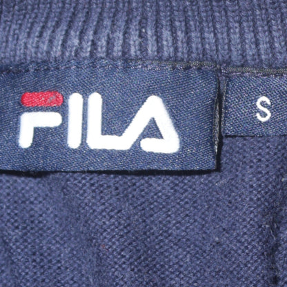 Mens UK Size S FILA Blue Henley Sweatshirt