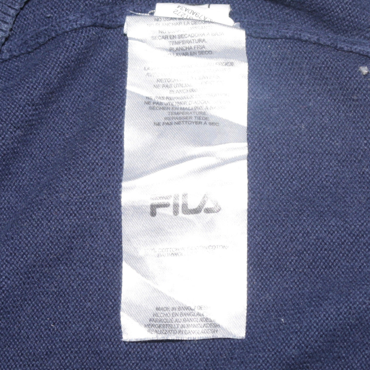 Mens UK Size S FILA Blue Henley Sweatshirt