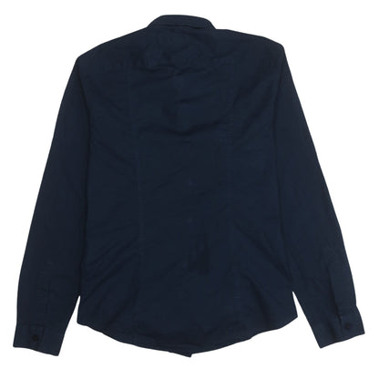 Armani Jeans Men's Blue Cotton Long Sleeve Button-Up Shirt L