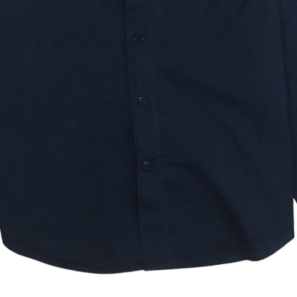 Armani Jeans Men's Blue Cotton Long Sleeve Button-Up Shirt L