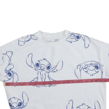 Womens UK Size S Disney White Pullover Sweatshirt