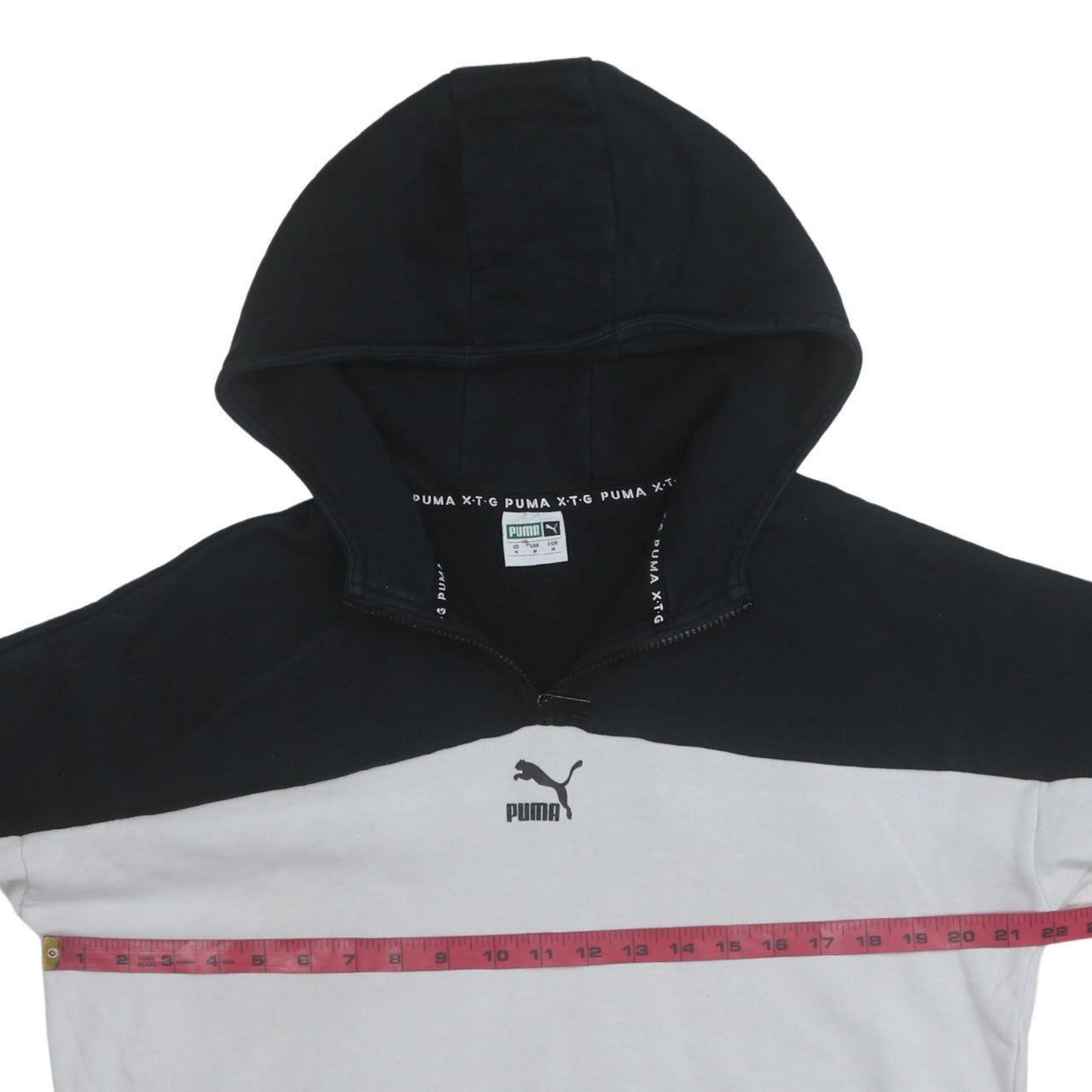 Mens UK Size M PUMA Multicoloured 1/2 Zip Hoodie