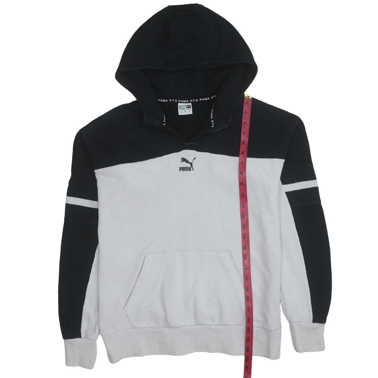 Mens UK Size M PUMA Multicoloured 1/2 Zip Hoodie
