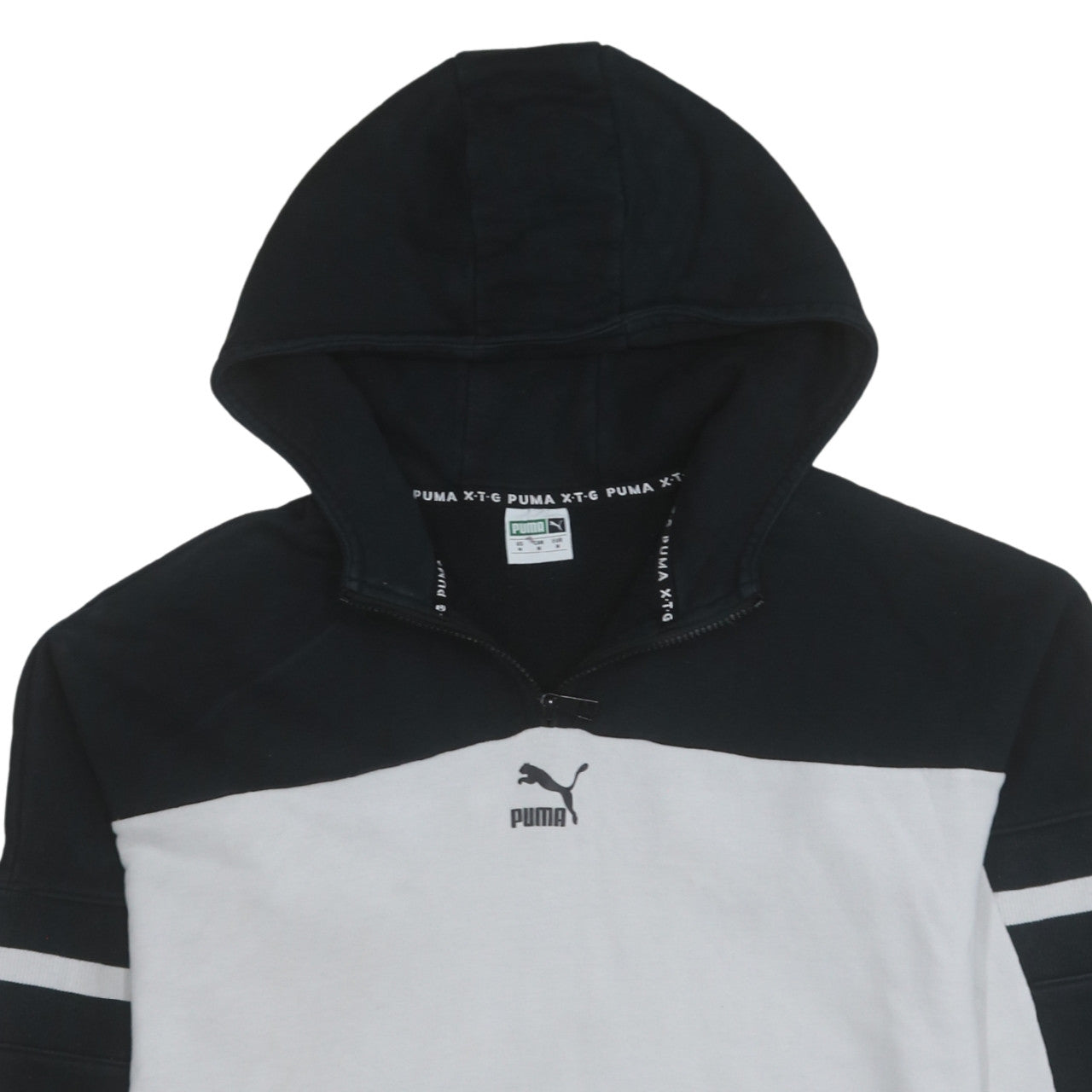 Mens UK Size M PUMA Multicoloured 1/2 Zip Hoodie