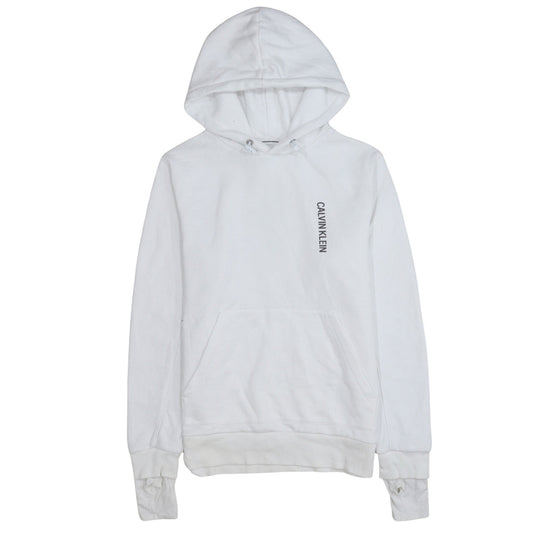 Womens UK Size M Calvin Klein Jeans White Pullover Hoodie