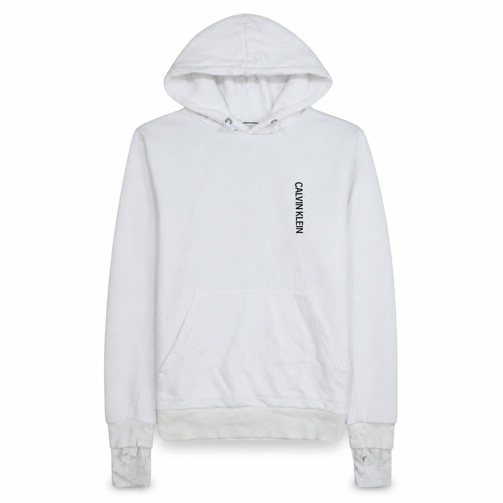 Womens UK Size M Calvin Klein Jeans White Pullover Hoodie