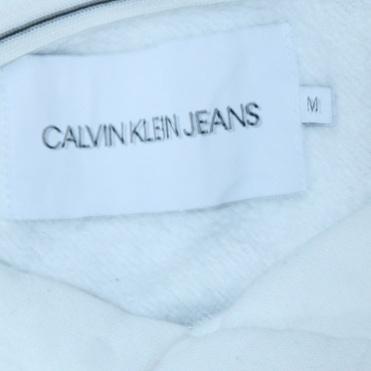 Womens UK Size M Calvin Klein Jeans White Pullover Hoodie