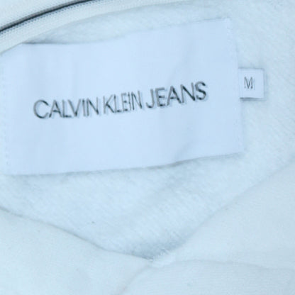 Womens UK Size M Calvin Klein Jeans White Pullover Hoodie