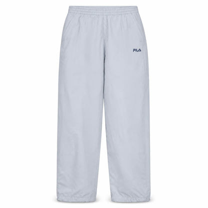 Front view of Fila girls’ grey polyester track pants age 12 years elastic waist activewear