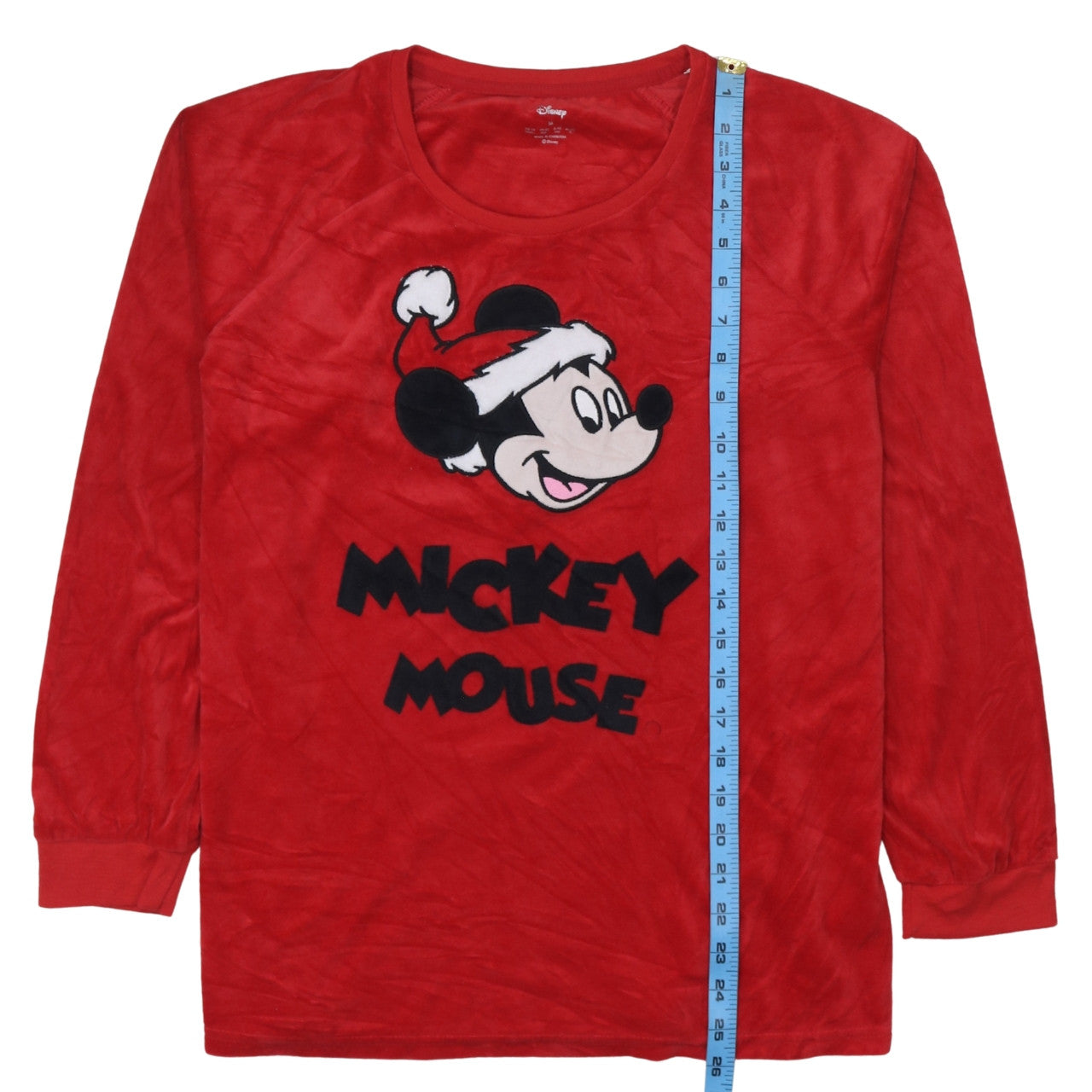 Primark Women Red Mickey Mouse Fleece Nightshirt Size 12-14