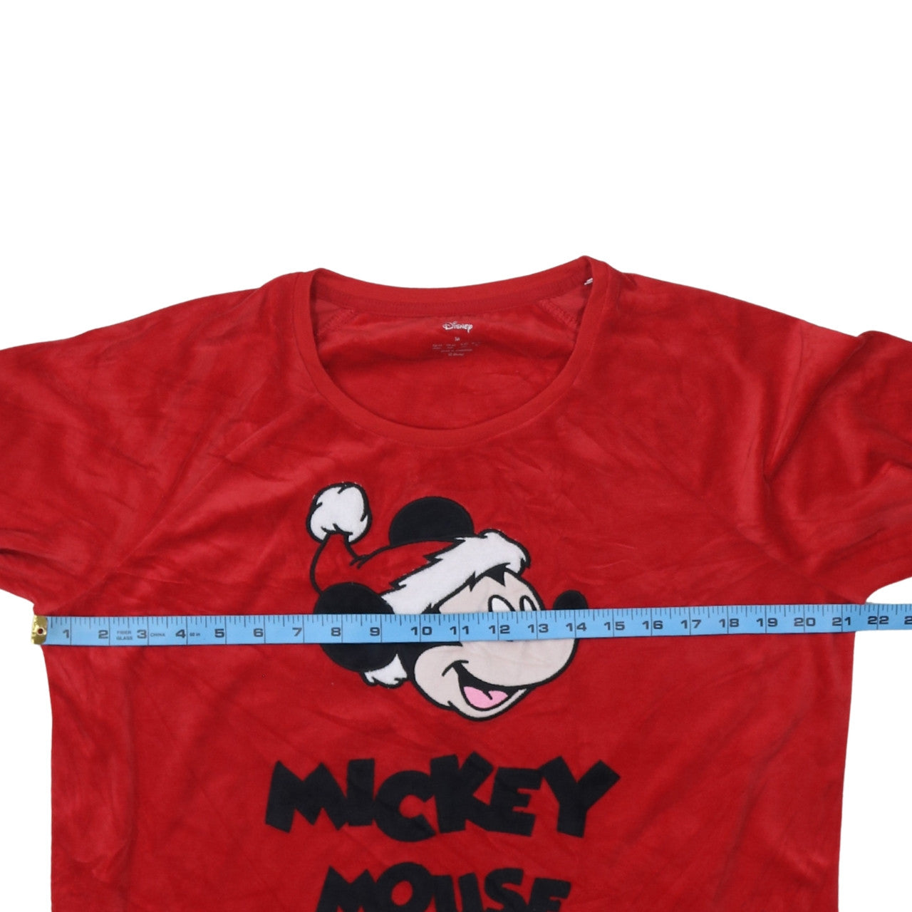 Primark Women Red Mickey Mouse Fleece Nightshirt Size 12-14