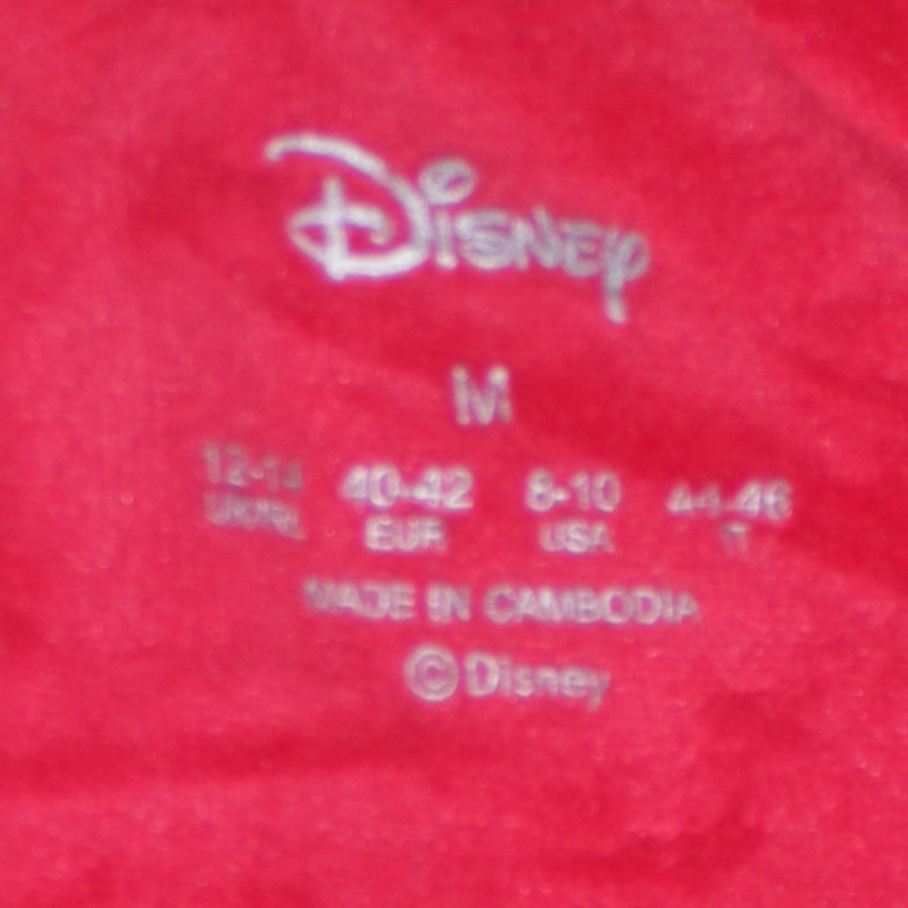 Primark Women Red Mickey Mouse Fleece Nightshirt Size 12-14