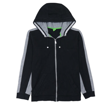 Mens UK Size 2XL HUGO BOSS Black Full Zip Hoodie
