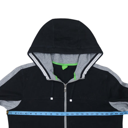 Mens UK Size 2XL HUGO BOSS Black Full Zip Hoodie
