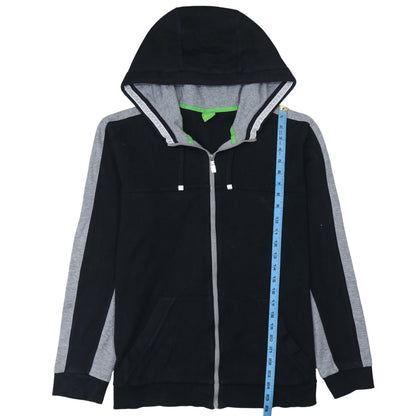 Mens UK Size 2XL HUGO BOSS Black Full Zip Hoodie