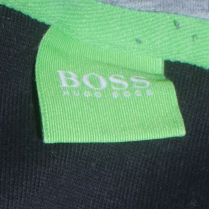 Mens UK Size 2XL HUGO BOSS Black Full Zip Hoodie
