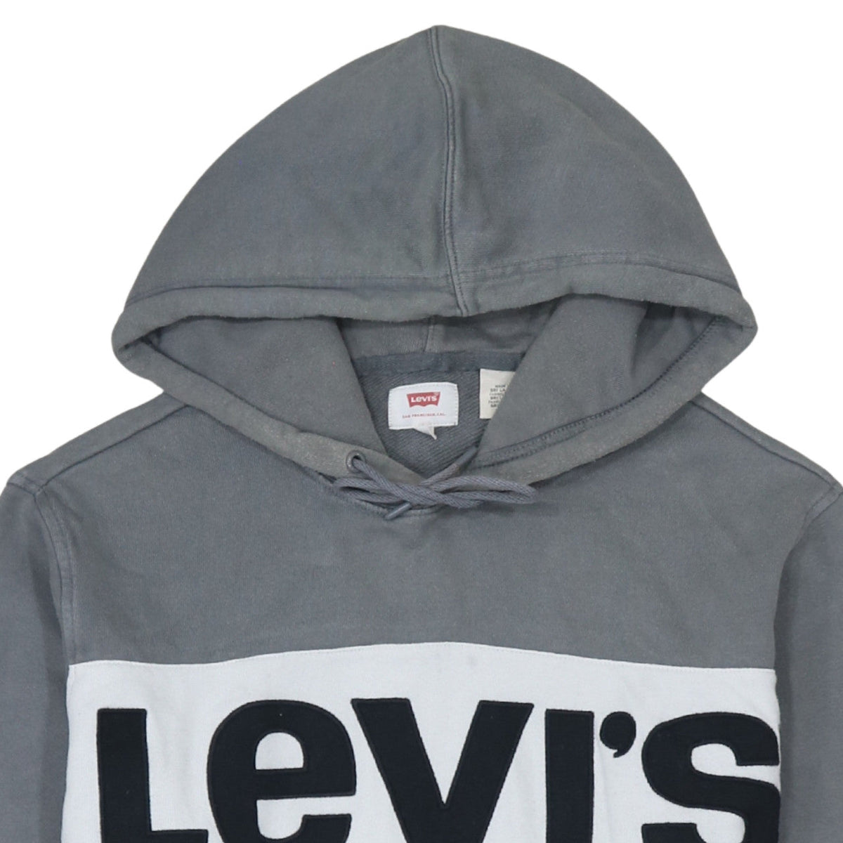 Mens UK Size M Levi's Grey Pullover Hoodie