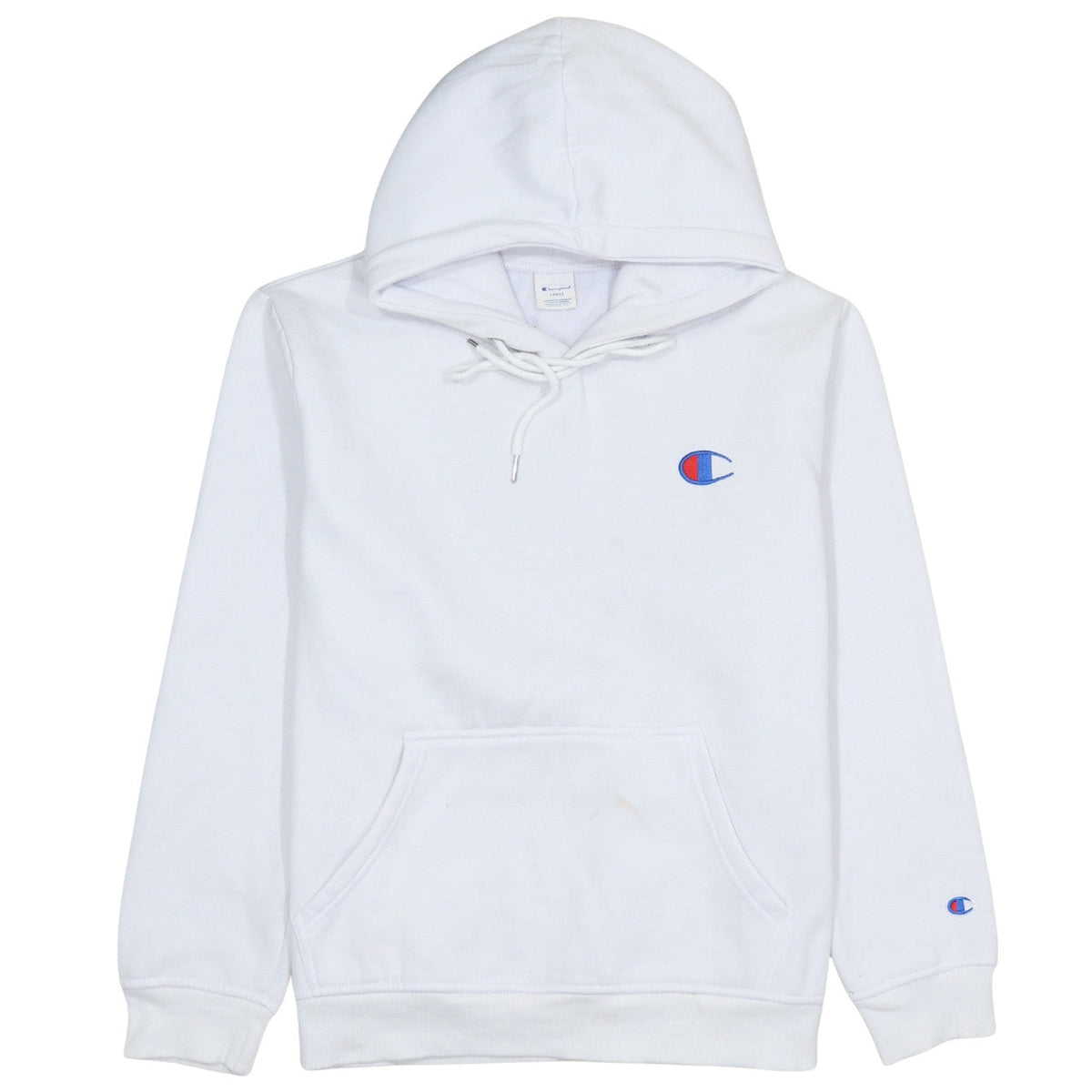Mens UK Size L Champion White Pullover Hoodie