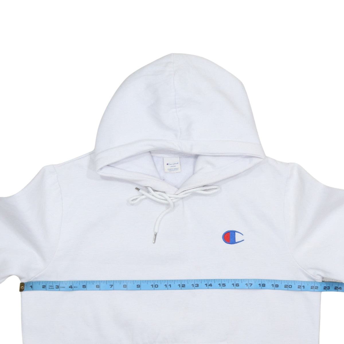 Mens UK Size L Champion White Pullover Hoodie