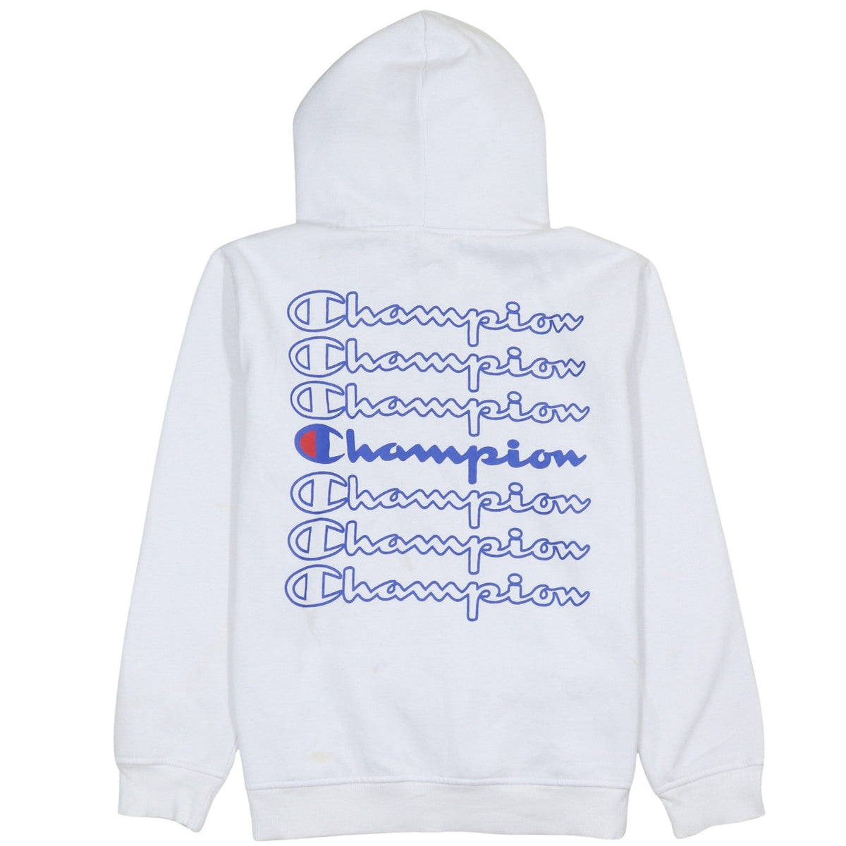 Mens UK Size L Champion White Pullover Hoodie