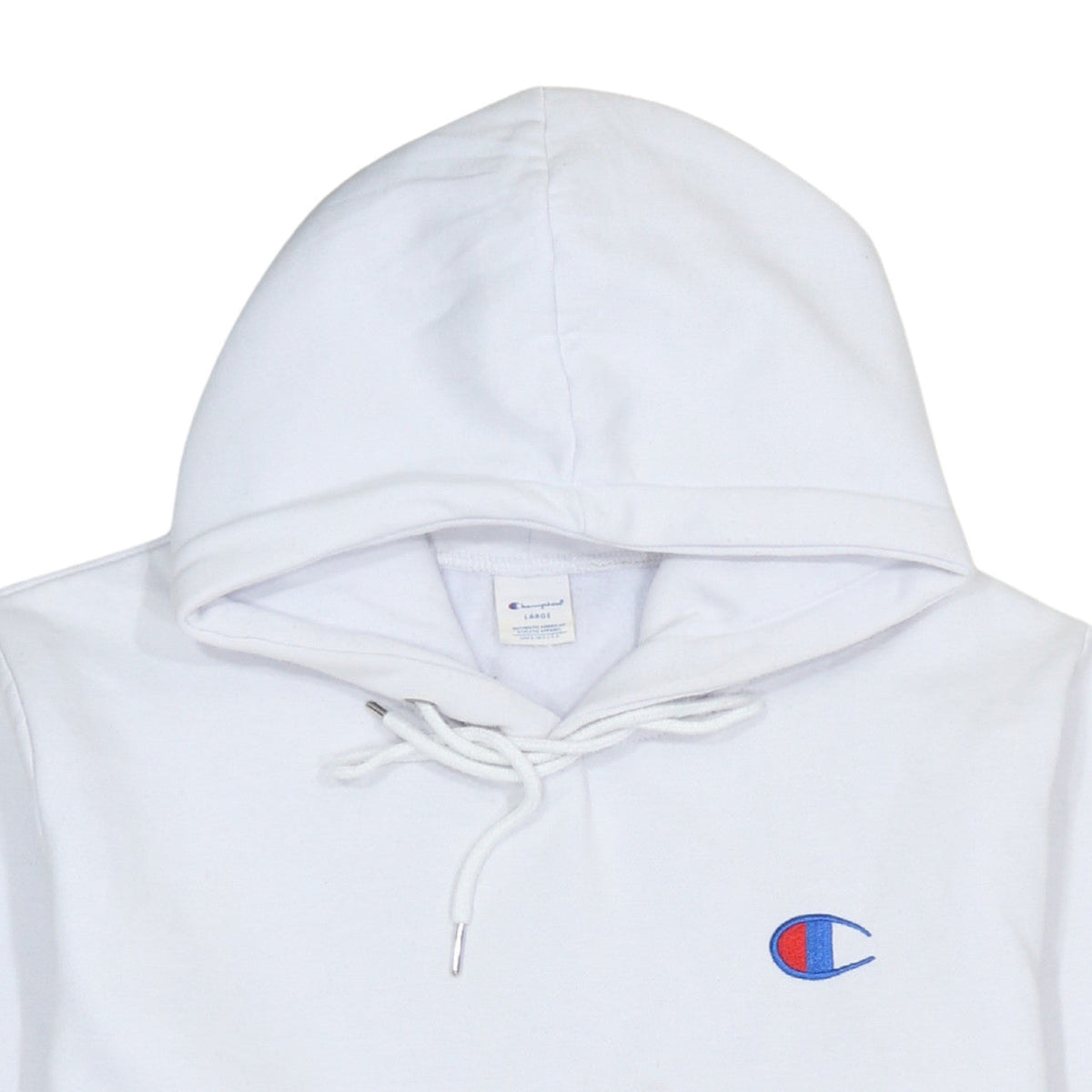 Mens UK Size L Champion White Pullover Hoodie