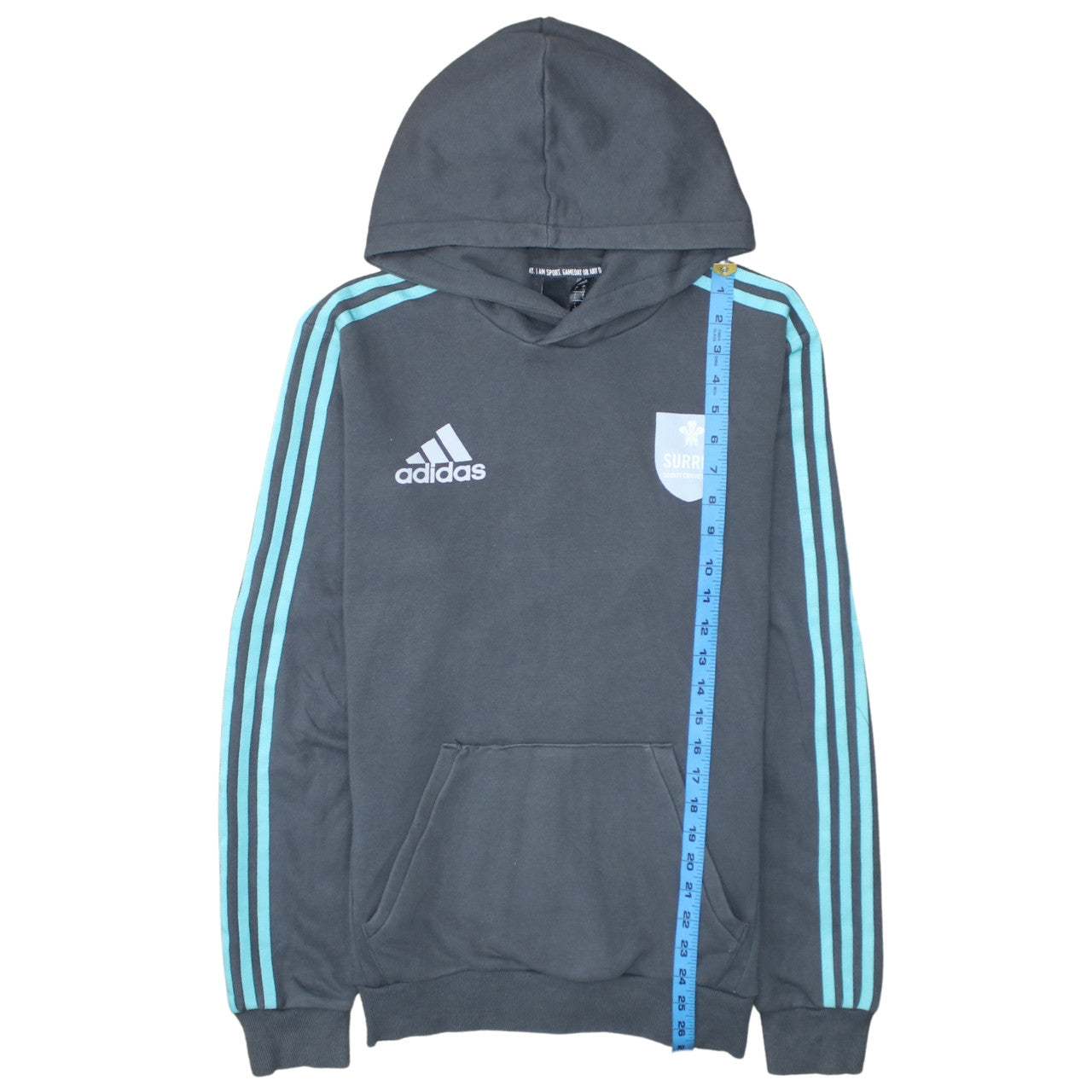 Mens UK Size S adidas Grey Pullover Hoodie