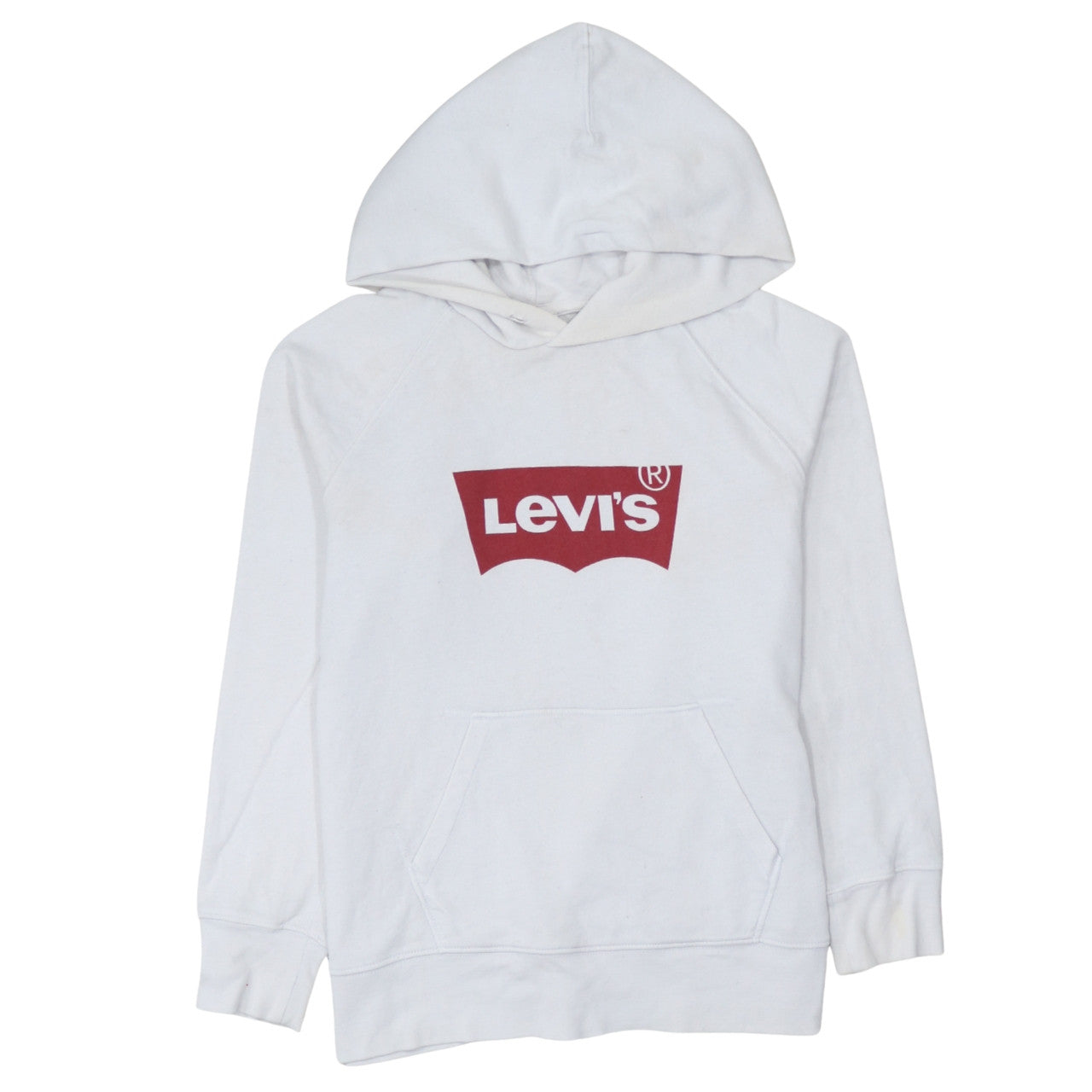 Mens UK Size M Levi's White Pullover Hoodie