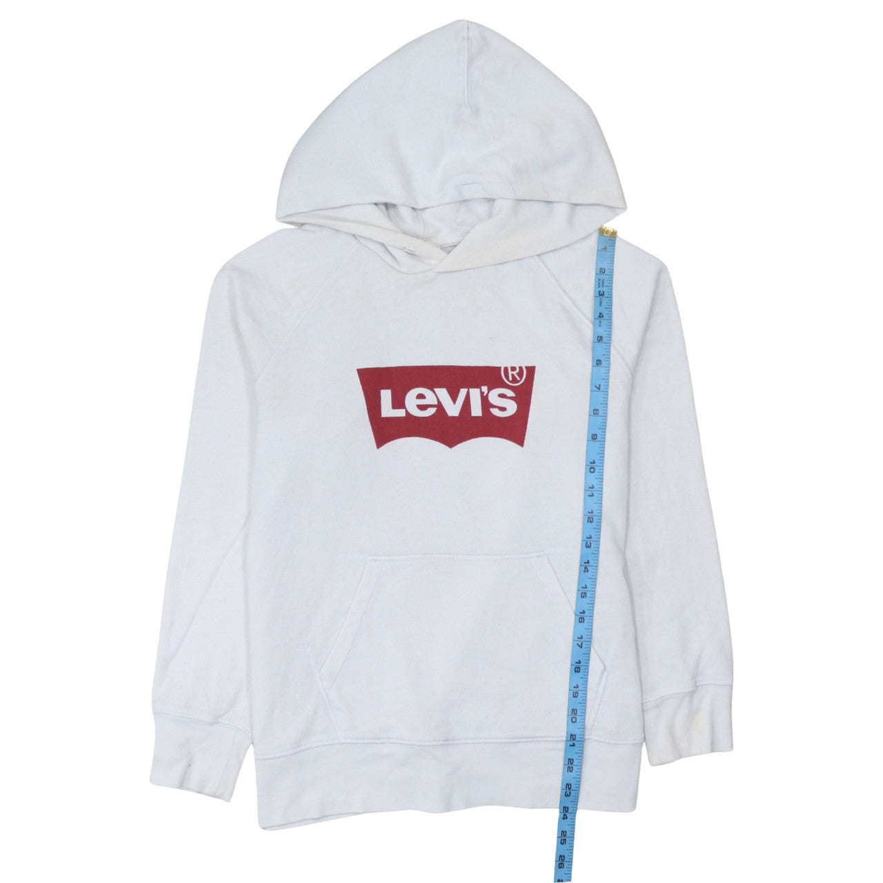 Mens UK Size M Levi's White Pullover Hoodie