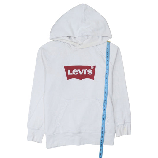Mens UK Size M Levi's White Pullover Hoodie