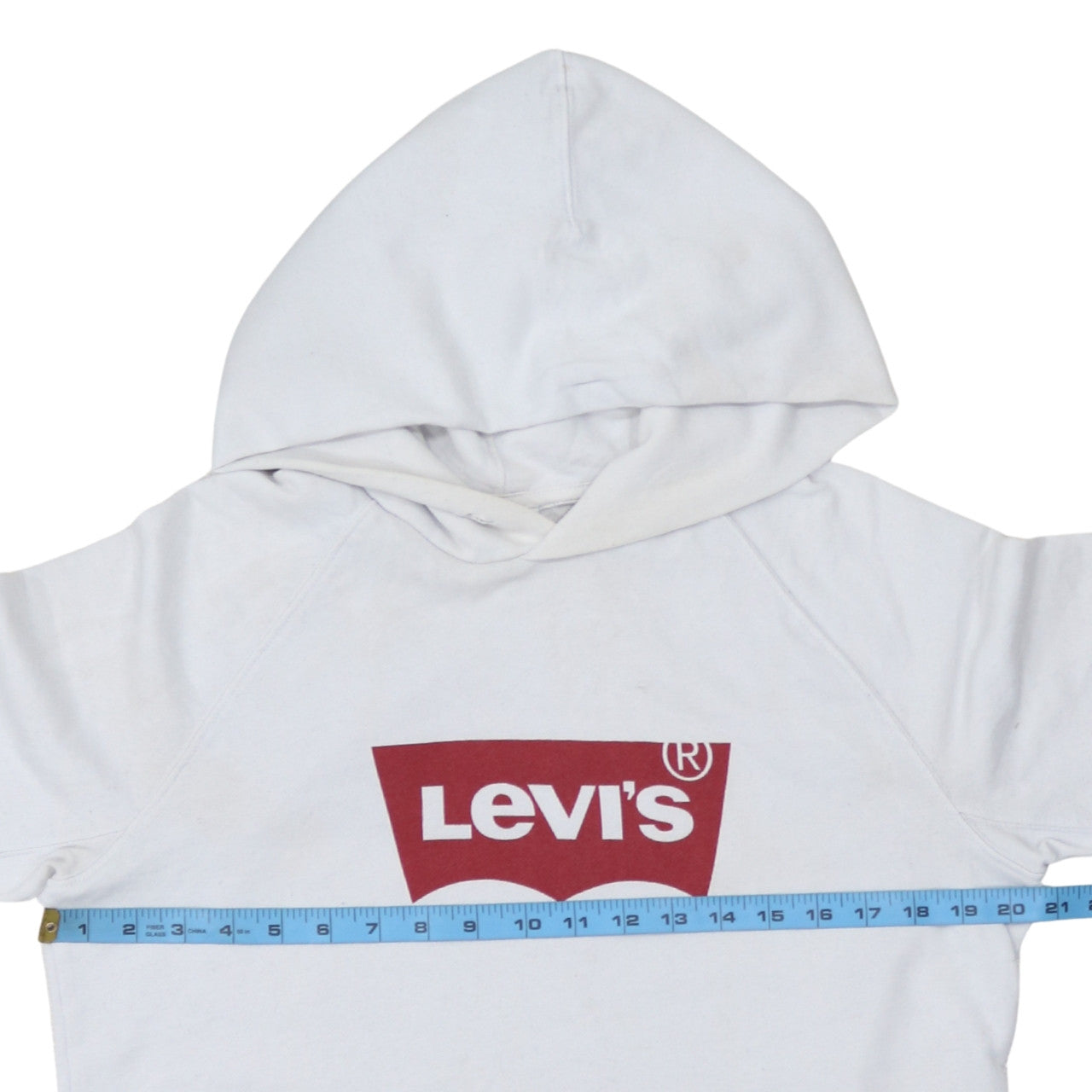 Mens UK Size M Levi's White Pullover Hoodie
